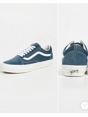 Vans Old Skool Sneakers - Teal with White Stripe